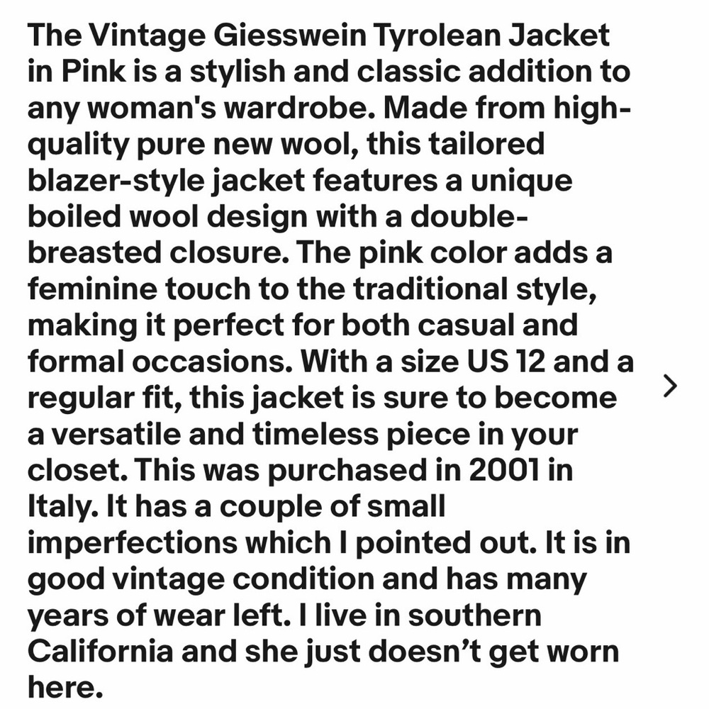 Giesswein Vintage 2002 Tyrolean Boiled wool Blazer - Picture 16 of 16